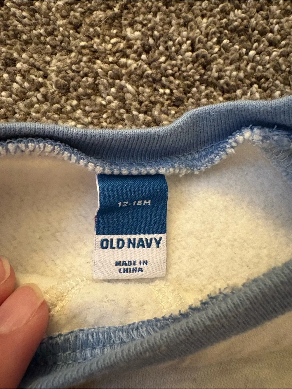 Old Navy Light Blue & Heather Gray Bluey Graphic Sweatshirt